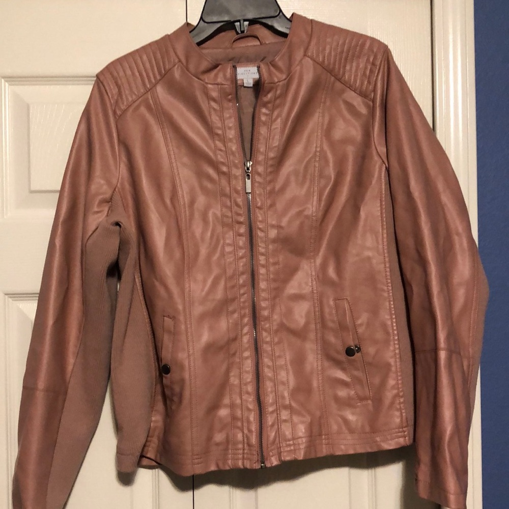 NWOT blush bomber jacket